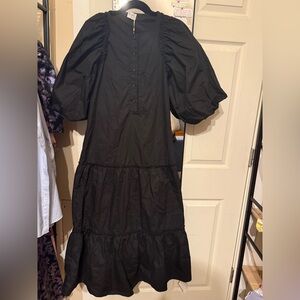 Black Puff Sleeve Dress NWT